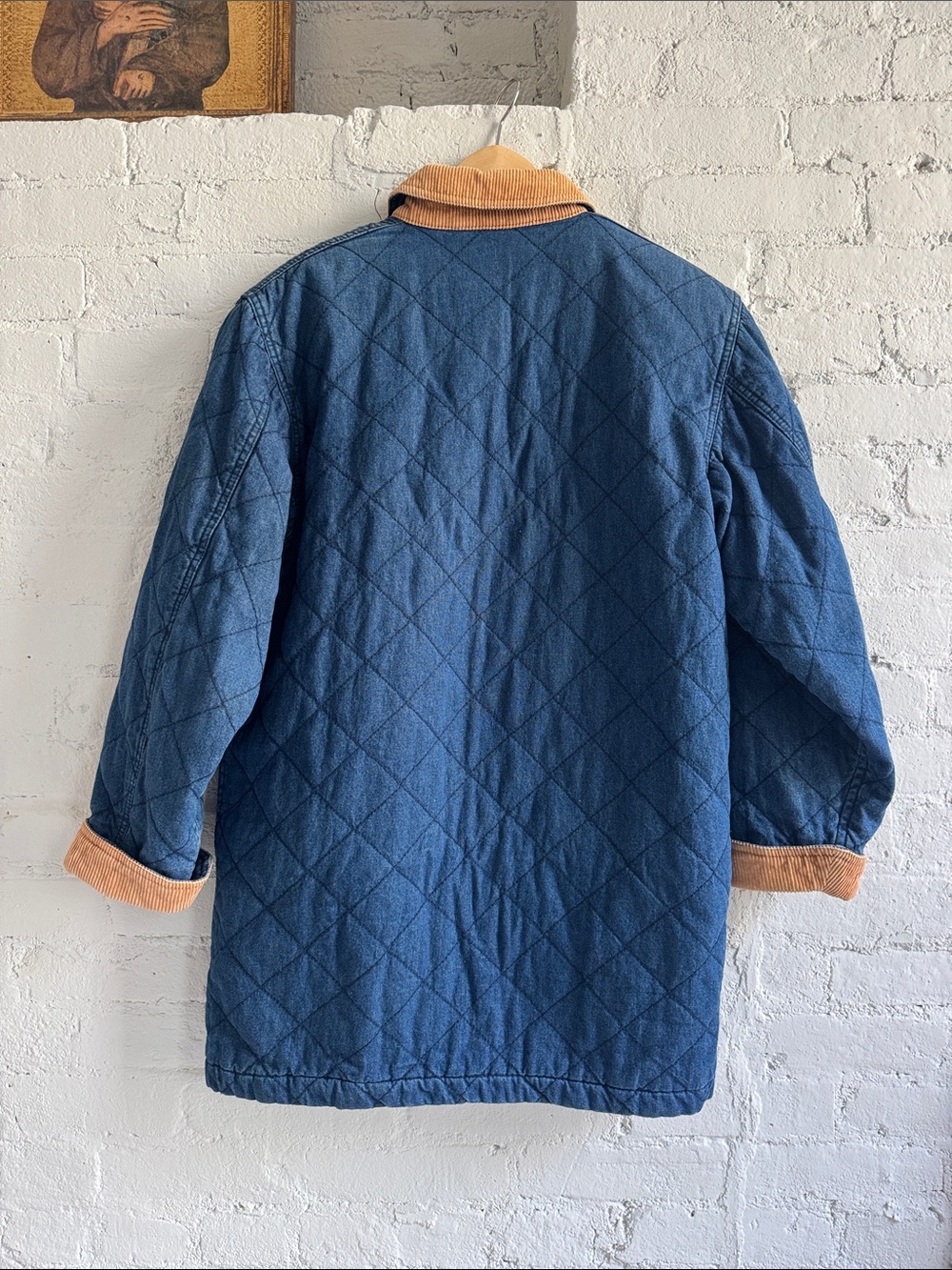 Vintage 100% Cotton Chore Jacket in Quilted Denim from Eddie Bauer, size S - Picture 2 of 7
